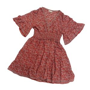 Max Studio mid dress with ruffles on the bottom